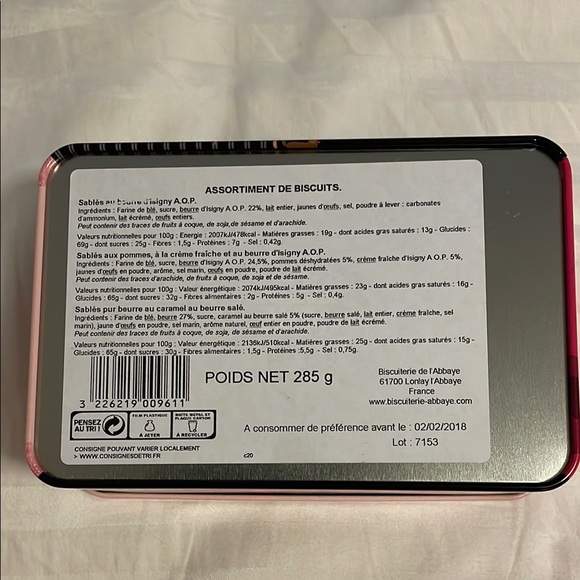 Paris Themed Pink Tin Box - Picture 2 of 8